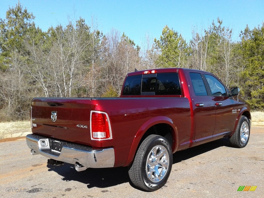 2018 1500 Laramie Quad Cab 4x4 - Delmonico Red Pearl / Black photo #6