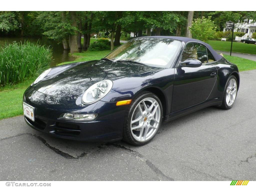 2008 911 Carrera 4 Cabriolet - Midnight Blue Metallic / Sand Beige photo #1