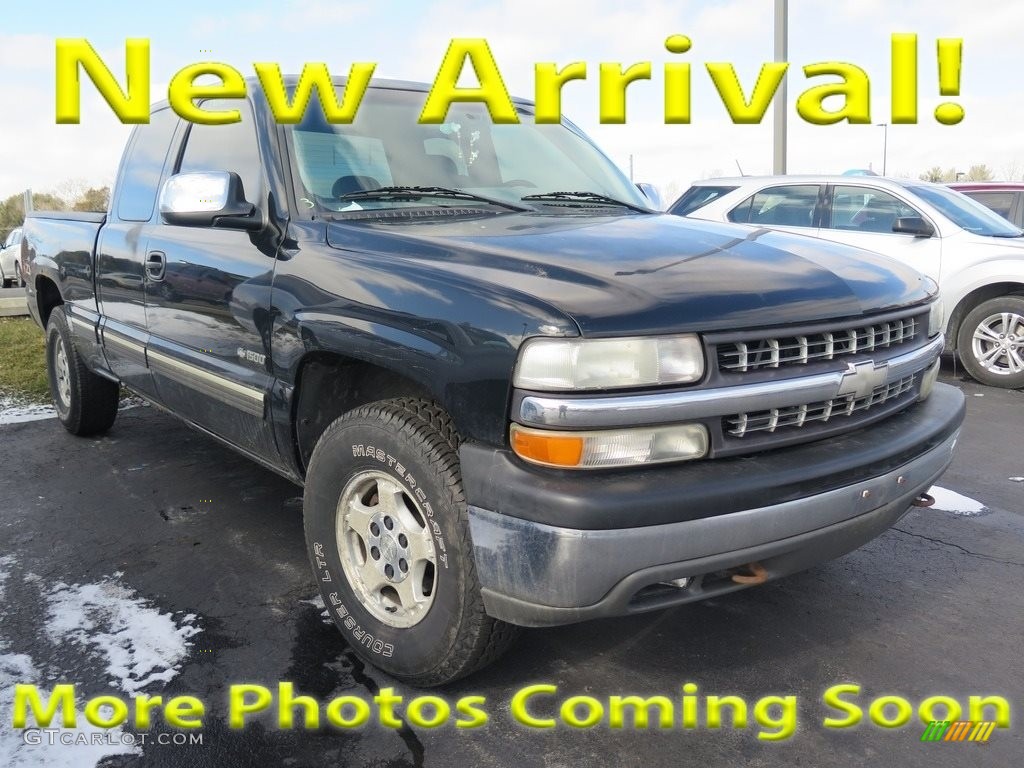 2000 Silverado 1500 LT Extended Cab 4x4 - Onyx Black / Graphite photo #1