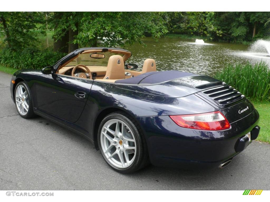 2008 911 Carrera 4 Cabriolet - Midnight Blue Metallic / Sand Beige photo #9