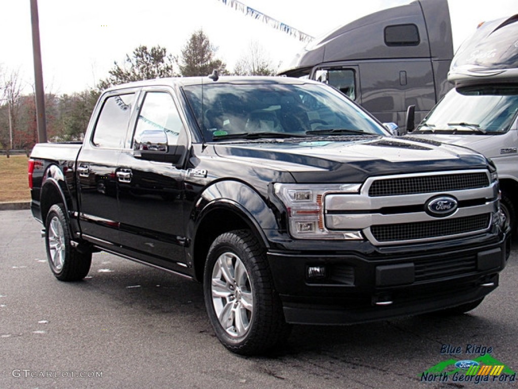 2018 F150 Platinum SuperCrew 4x4 - Shadow Black / Black photo #7