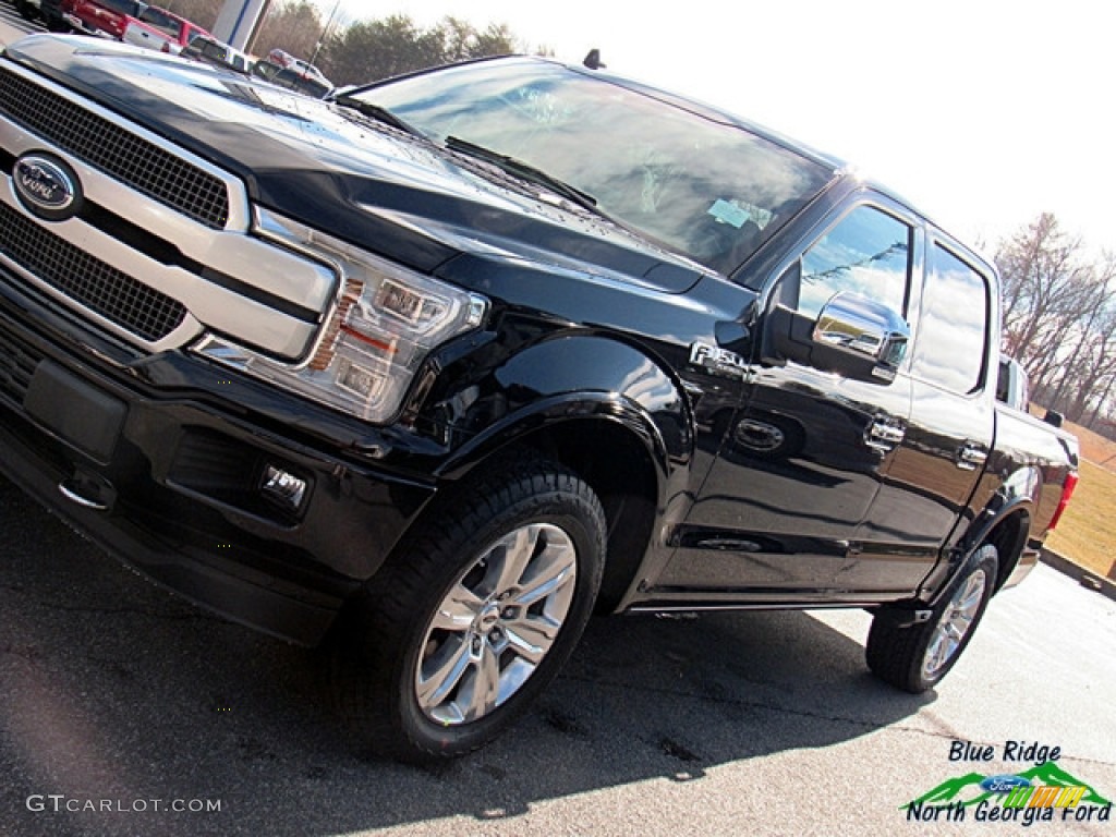 2018 F150 Platinum SuperCrew 4x4 - Shadow Black / Black photo #34