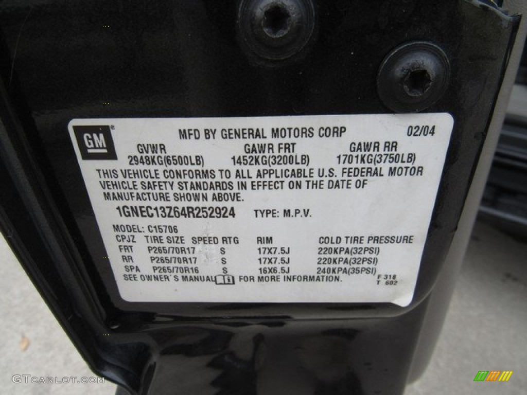 2004 Tahoe LS - Dark Gray Metallic / Gray/Dark Charcoal photo #33