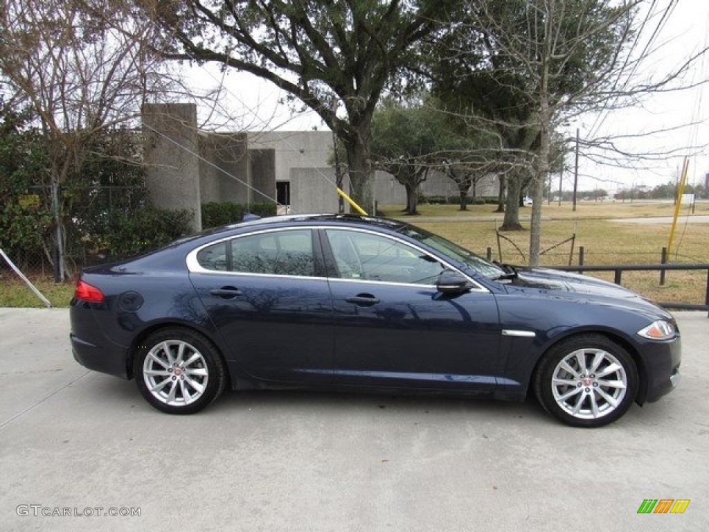 2015 XF 2.0T Premium - Dark Sapphire Metallic / Barley/Warm Charcoal photo #3