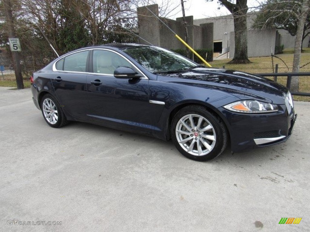 2015 XF 2.0T Premium - Dark Sapphire Metallic / Barley/Warm Charcoal photo #7