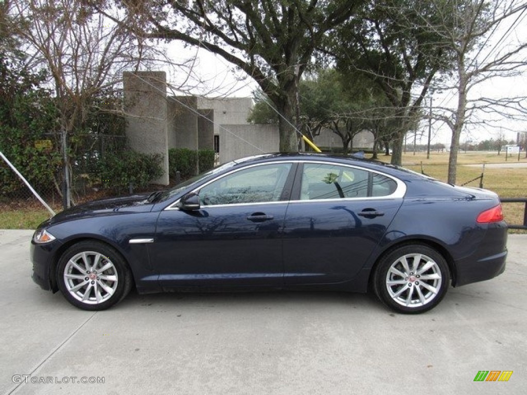 2015 XF 2.0T Premium - Dark Sapphire Metallic / Barley/Warm Charcoal photo #12
