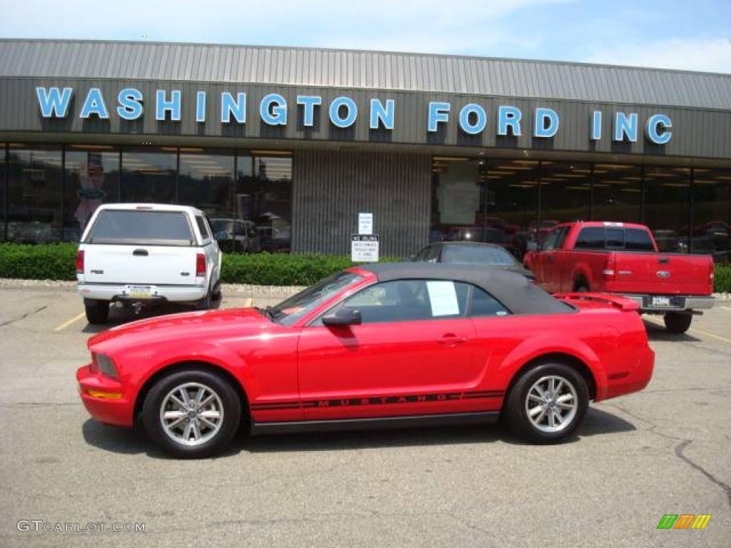 2005 Mustang V6 Premium Convertible - Torch Red / Dark Charcoal photo #1