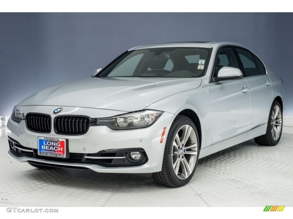 2017 3 Series 330i Sedan - Glacier Silver Metallic / Black photo #31