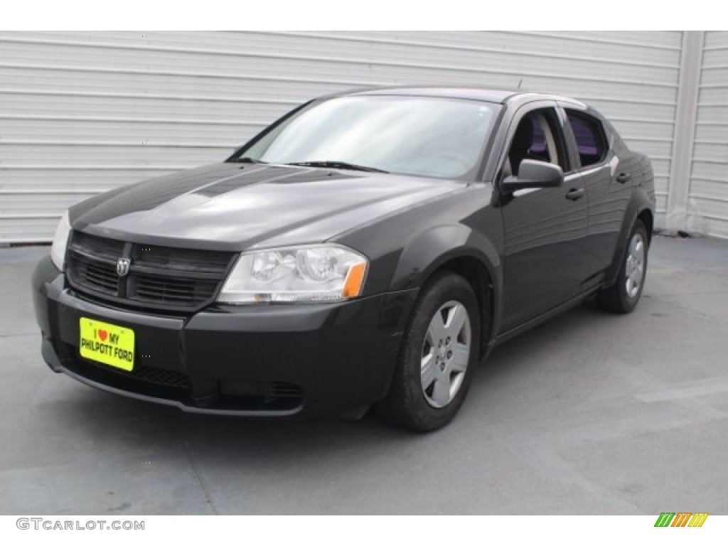 2010 Avenger SXT - Brilliant Black Crystal Pearl / Dark Slate Gray photo #3