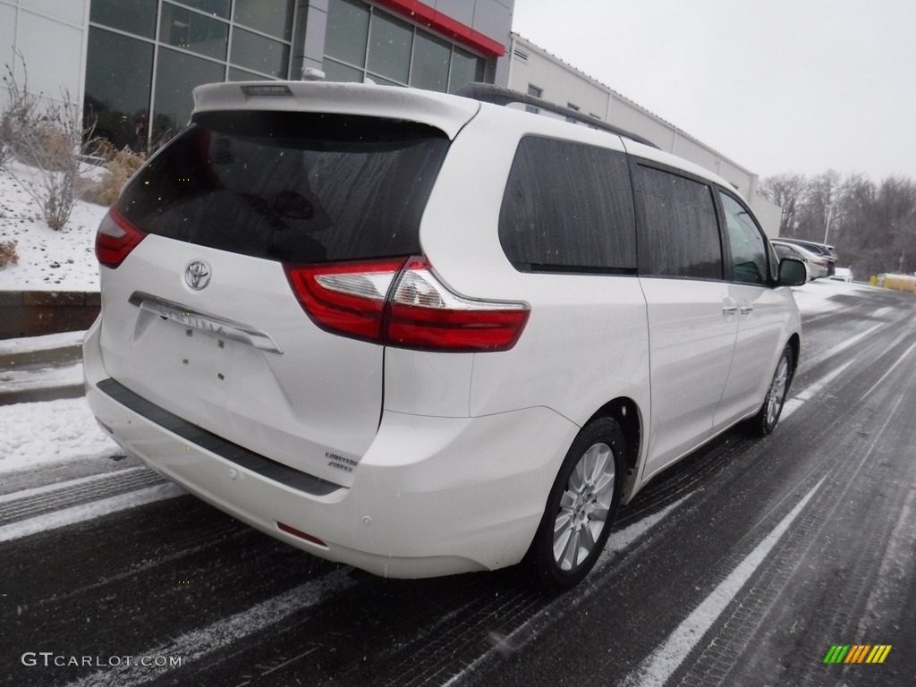 2015 Sienna Limited AWD - Blizzard White Pearl / Ash photo #10