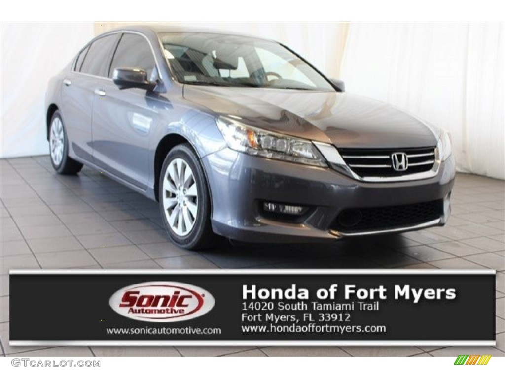 2014 Accord Touring Sedan - Modern Steel Metallic / Gray photo #1