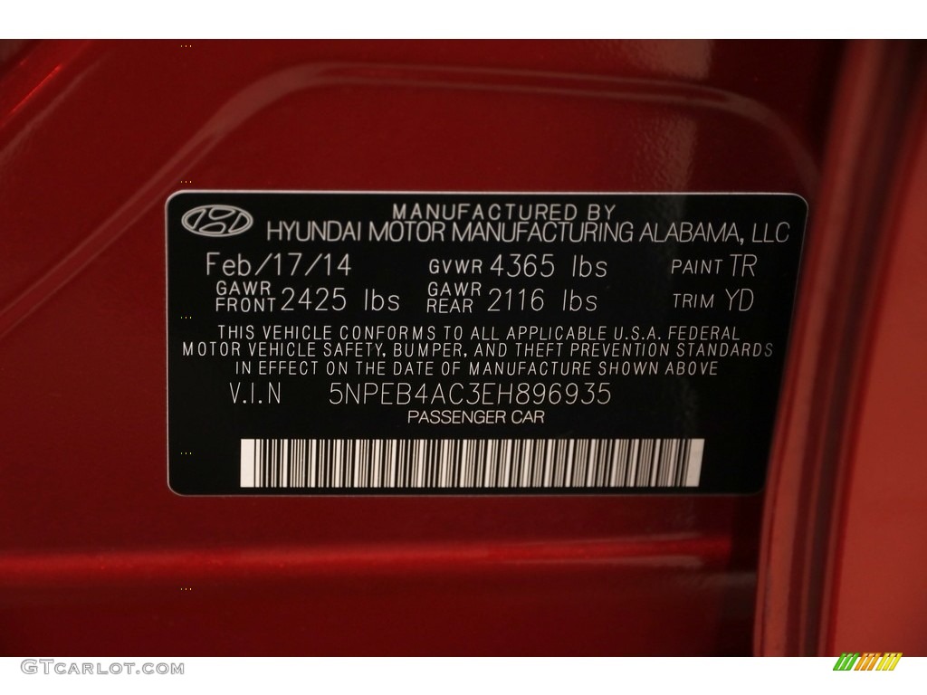 2014 Sonata GLS - Venetian Red / Camel photo #21