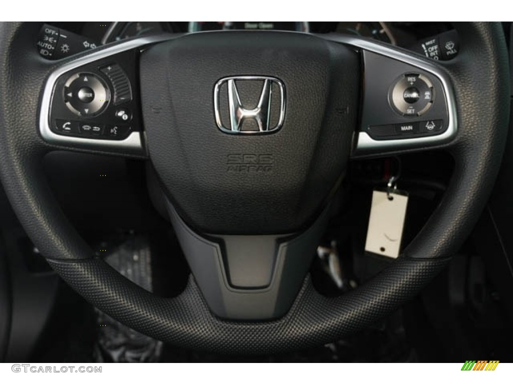 2018 Honda Civic LX Sedan Black Steering Wheel Photo #125298195