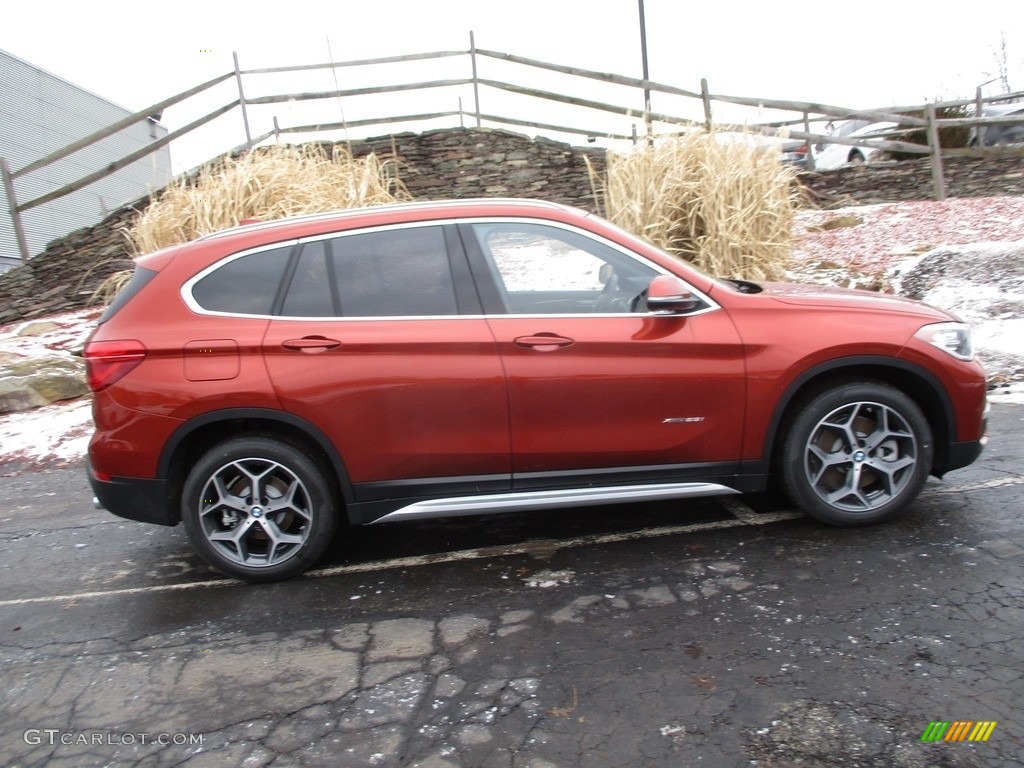 2018 X1 xDrive28i - Sunset Orange Metallic / Black photo #2