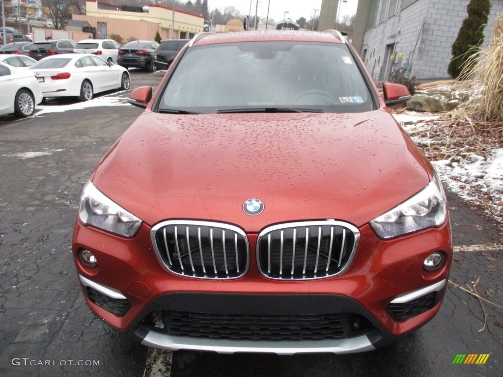 2018 X1 xDrive28i - Sunset Orange Metallic / Black photo #8