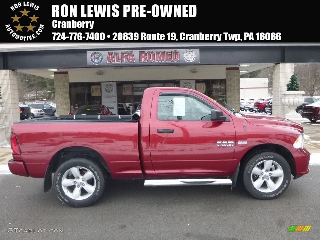 2013 1500 Express Regular Cab 4x4 - Deep Cherry Red Pearl / Black/Diesel Gray photo #1