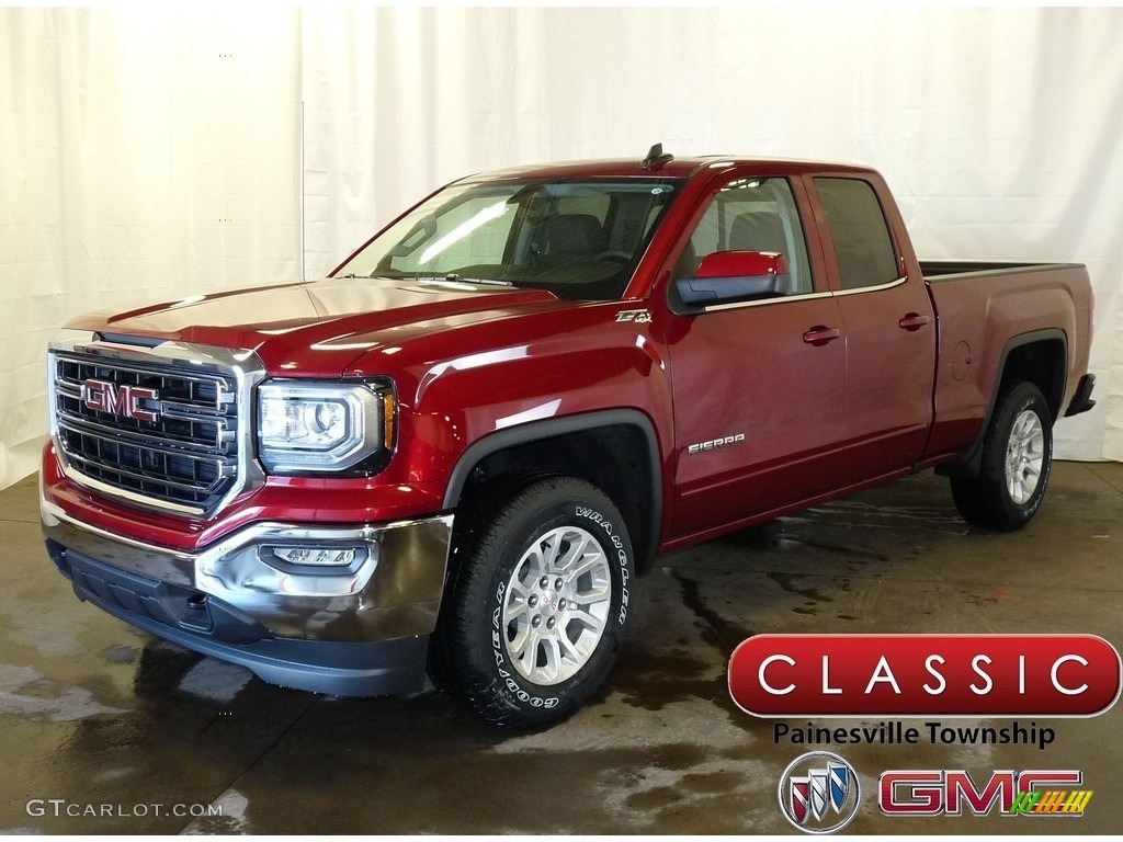 2018 Sierra 1500 SLE Double Cab 4WD - Red Quartz Tintcoat / Jet Black photo #1