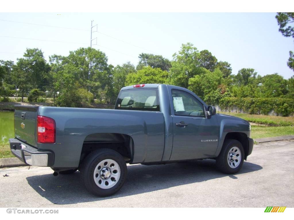 2006 Silverado 1500 Work Truck Regular Cab 4x4 - Blue Granite Metallic / Medium Gray photo #1