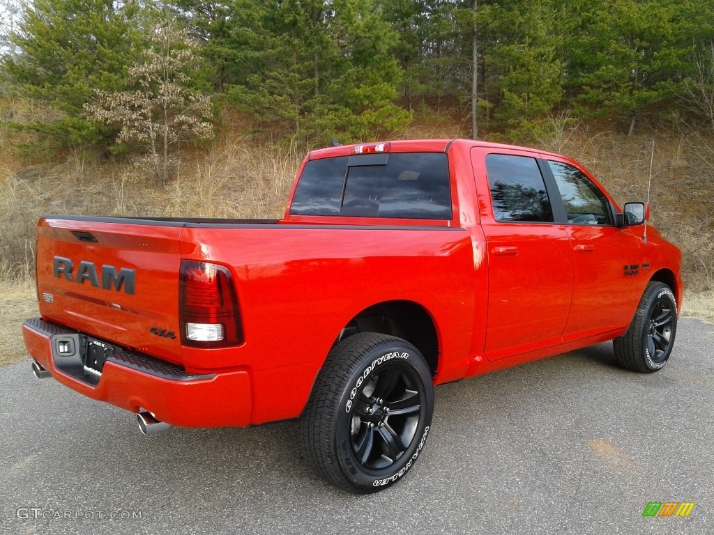 2018 1500 Sport Crew Cab 4x4 - Flame Red / Black photo #6