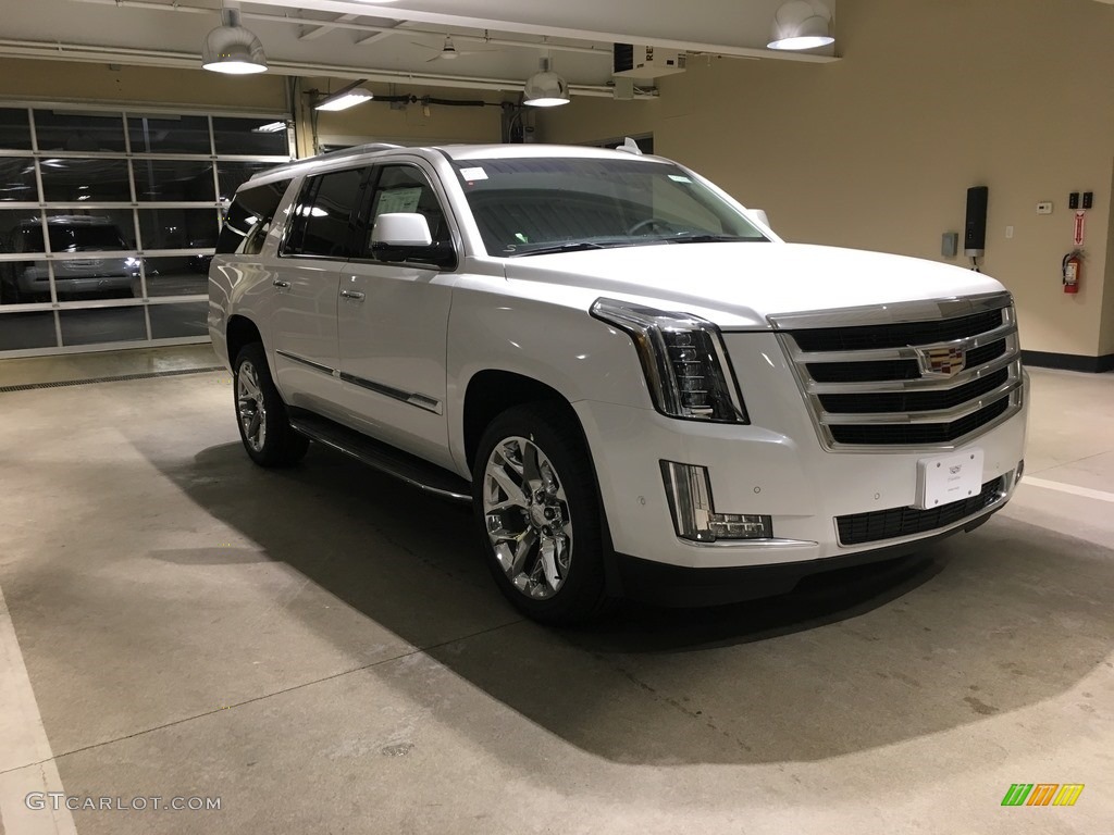 2018 Crystal White Tricoat Cadillac Escalade Esv Luxury 4wd