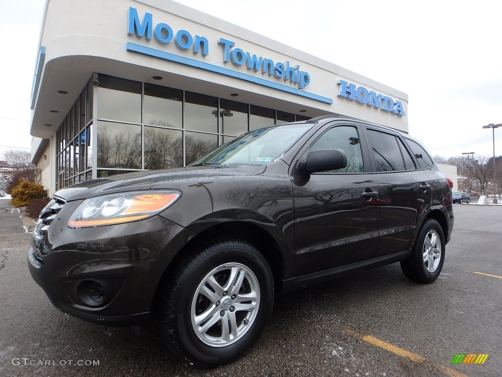 2011 Santa Fe GLS AWD - Espresso Brown / Beige photo #1