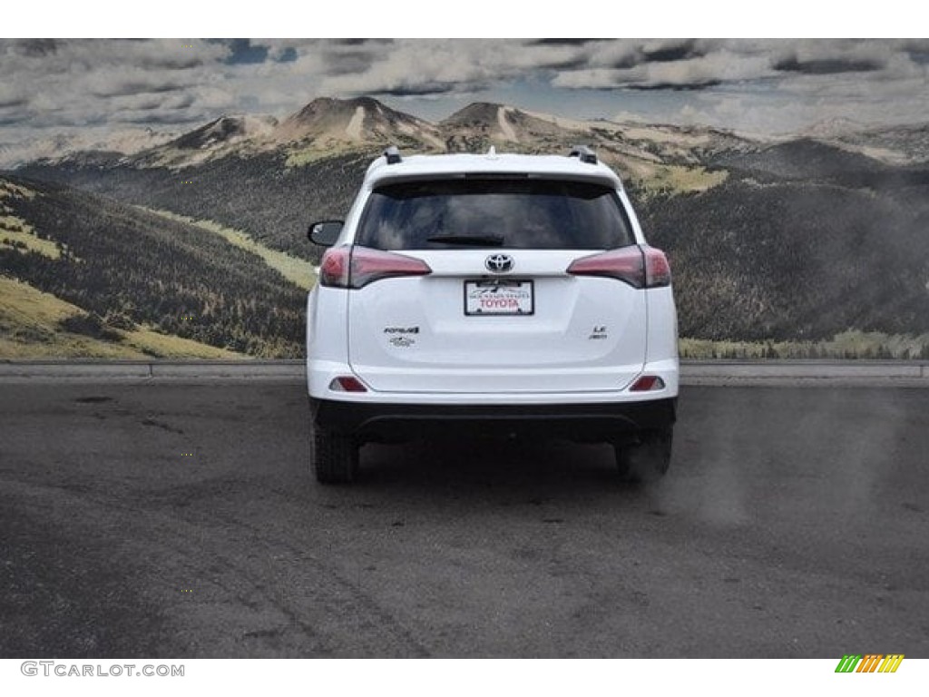 2018 RAV4 LE - Super White / Black photo #1