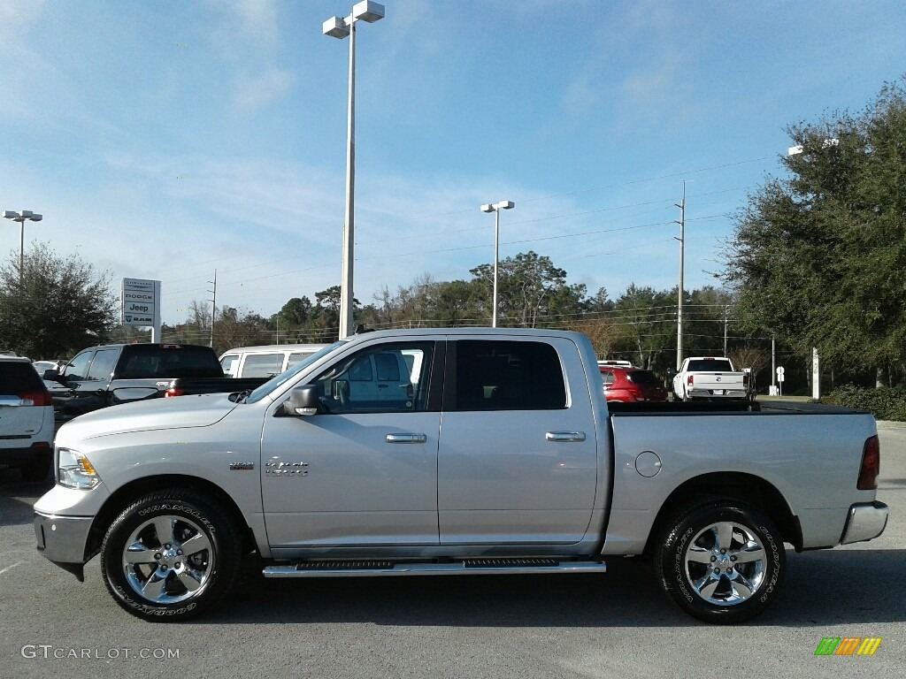2018 1500 Big Horn Crew Cab - Bright Silver Metallic / Black/Diesel Gray photo #2
