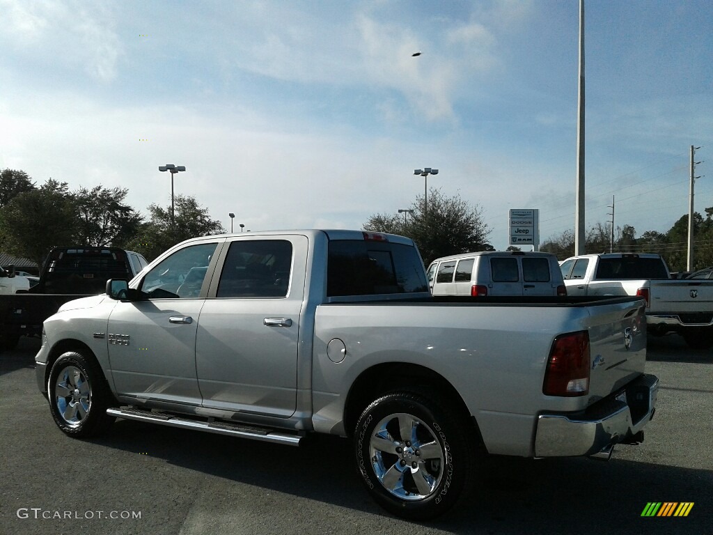 2018 1500 Big Horn Crew Cab - Bright Silver Metallic / Black/Diesel Gray photo #3