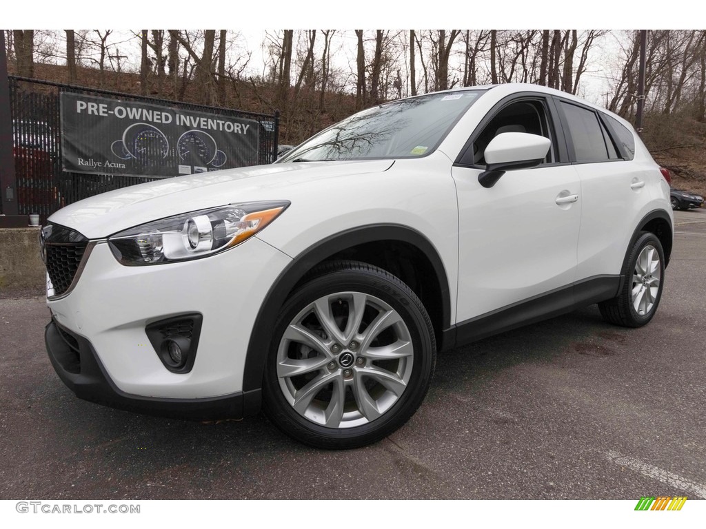 2013 CX-5 Grand Touring AWD - Crystal White Pearl Mica / Sand photo #1