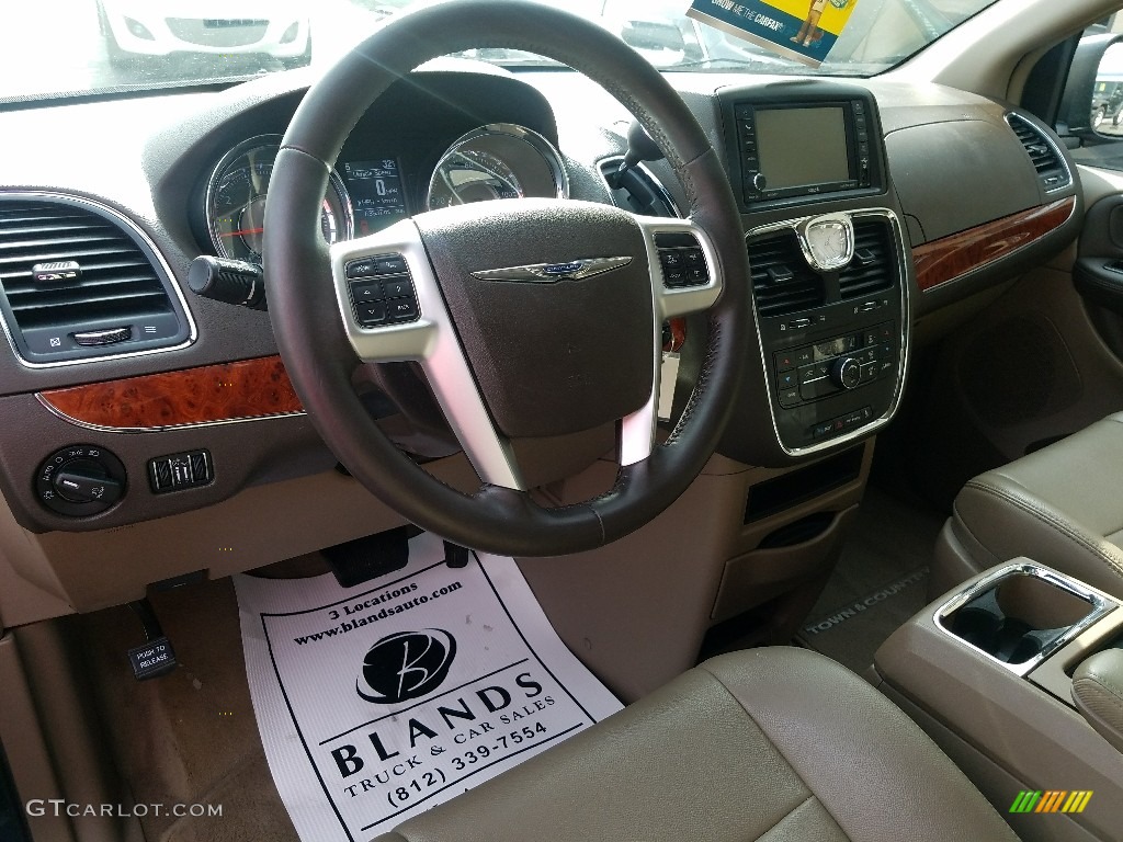 2014 Town & Country Touring - True Blue Pearl / Dark Frost Beige/Medium Frost Beige photo #13