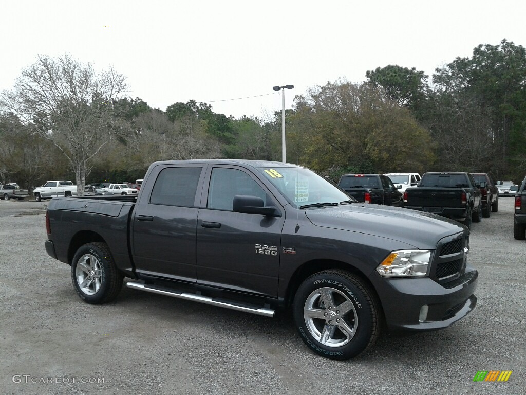2018 1500 Express Crew Cab - Granite Crystal Metallic / Black/Diesel Gray photo #7