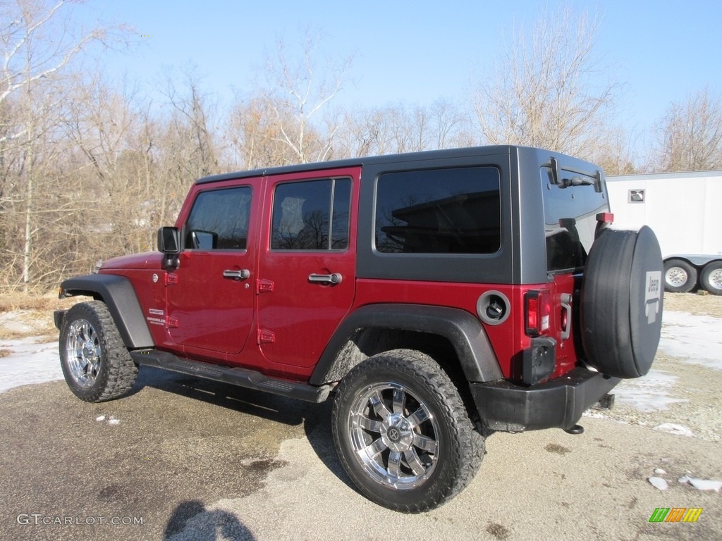 2012 Wrangler Unlimited Sport 4x4 - Deep Cherry Red Crystal Pearl / Black photo #7