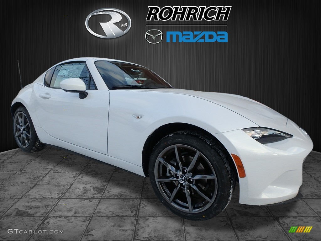2018 MX-5 Miata RF Grand Touring - Arctic White / Brown photo #1