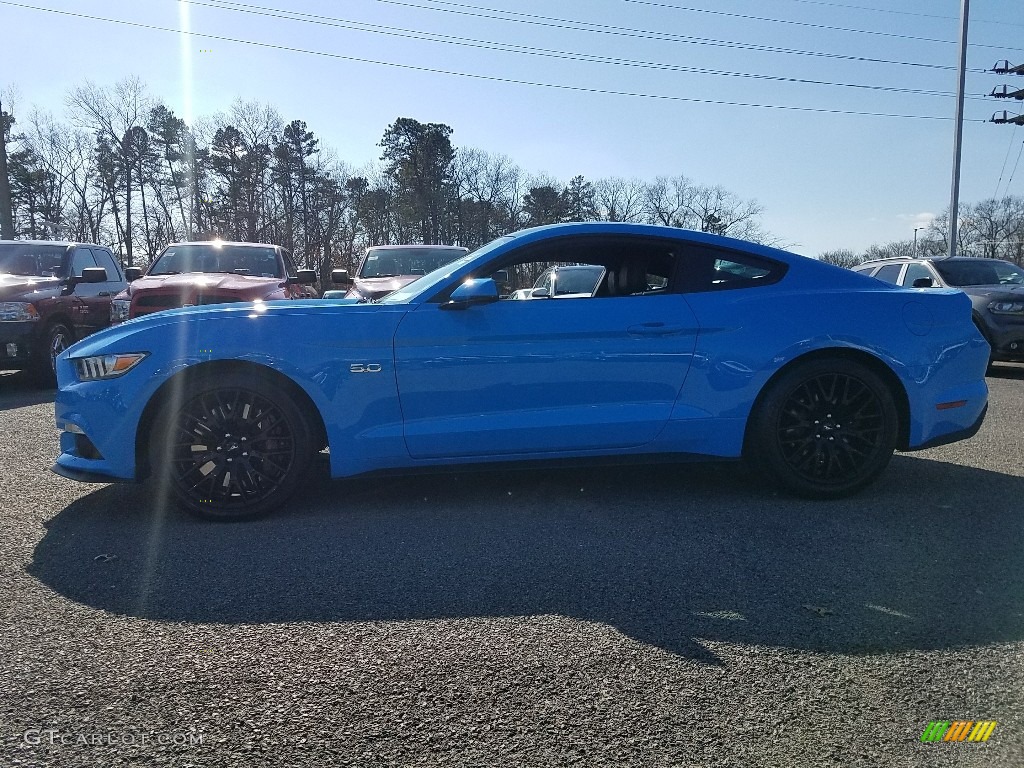 2017 Mustang GT Premium Coupe - Grabber Blue / Ebony photo #4