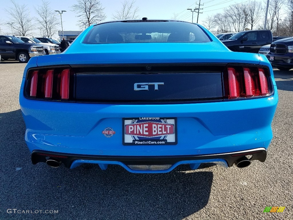 2017 Mustang GT Premium Coupe - Grabber Blue / Ebony photo #6