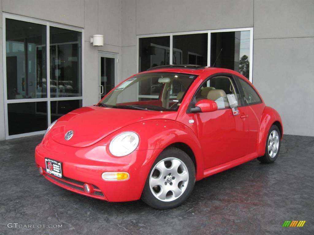 2003 New Beetle GLS Coupe - Uni Red / Cream photo #1