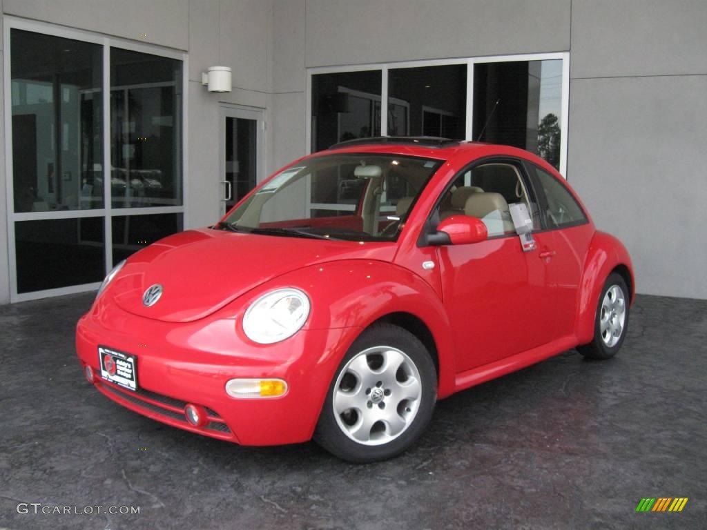 2003 New Beetle GLS Coupe - Uni Red / Cream photo #3