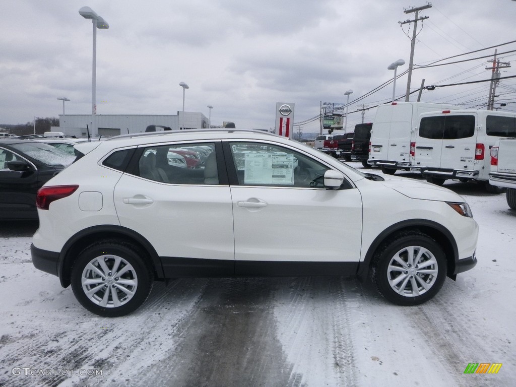 Pearl White 2018 Nissan Rogue Sport SV AWD Exterior Photo #125330093