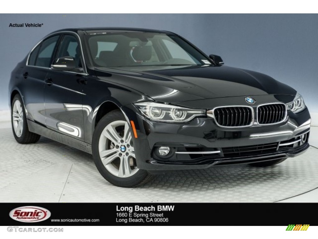 2018 3 Series 330i Sedan - Black Sapphire Metallic / Black photo #1