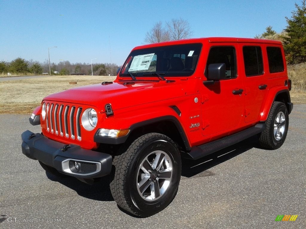 2018 Wrangler Unlimited Sahara 4x4 - Firecracker Red / Black photo #2