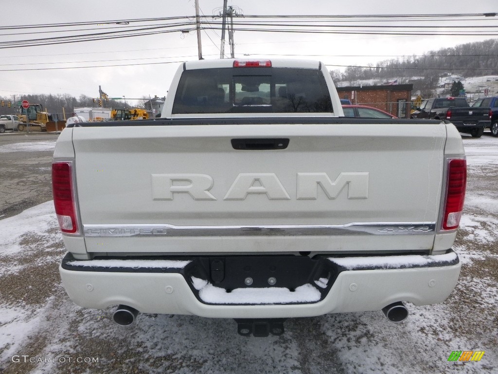 2018 1500 Laramie Longhorn Crew Cab 4x4 - Pearl White / Canyon Brown/Light Frost Beige photo #4