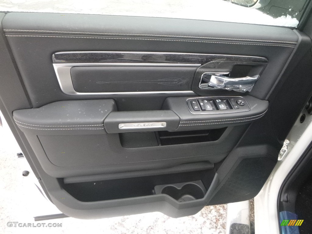 2018 1500 Laramie Longhorn Crew Cab 4x4 - Pearl White / Canyon Brown/Light Frost Beige photo #14