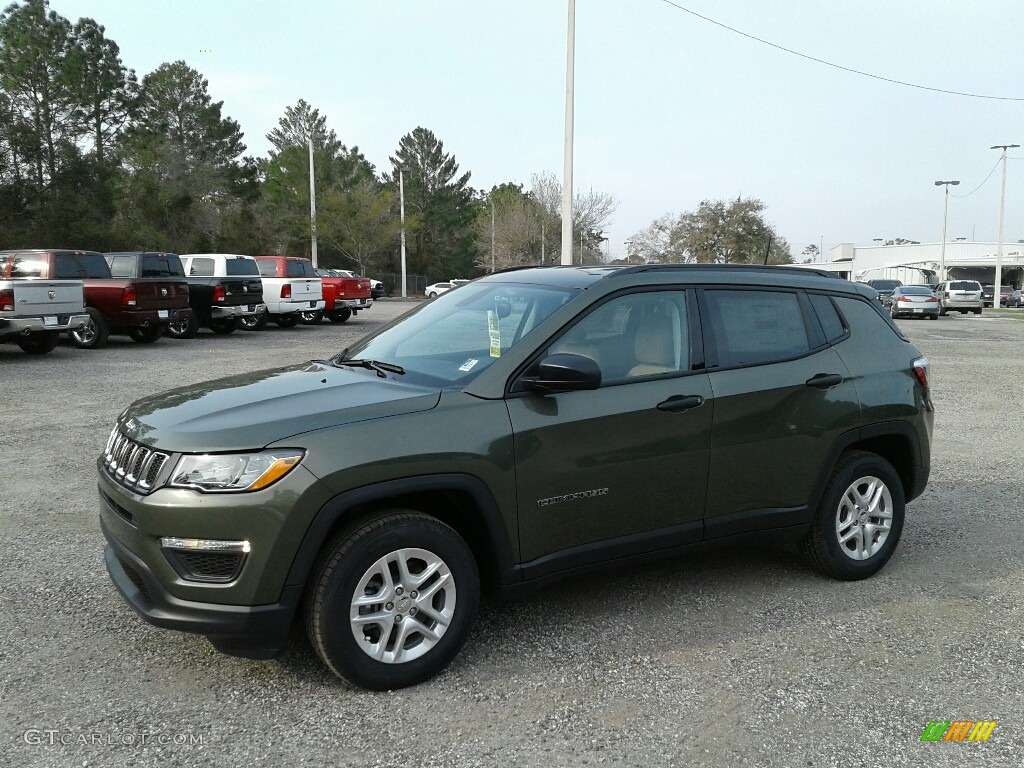 2018 Olive Green Pearl Jeep Compass Sport 125325409