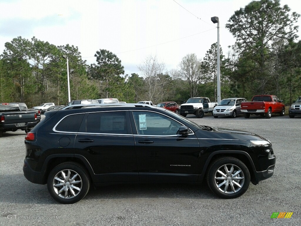 2018 Cherokee Limited - Diamond Black Crystal Pearl / Black photo #6