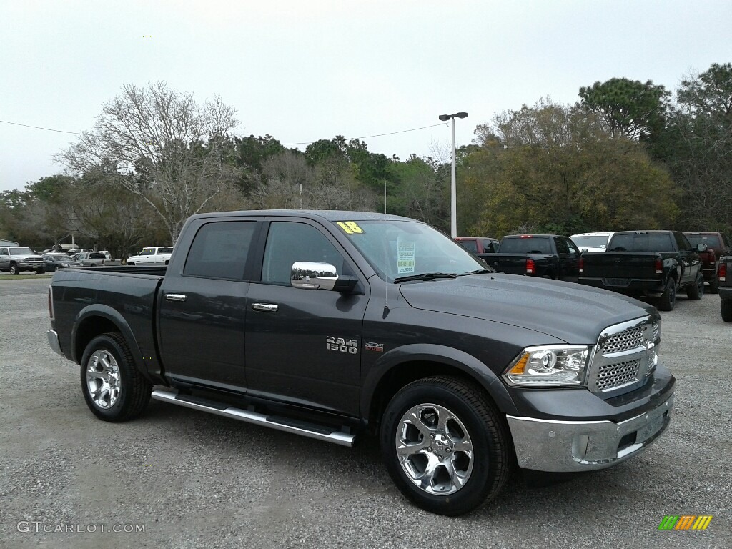 2018 1500 Laramie Crew Cab - Granite Crystal Metallic / Black photo #7