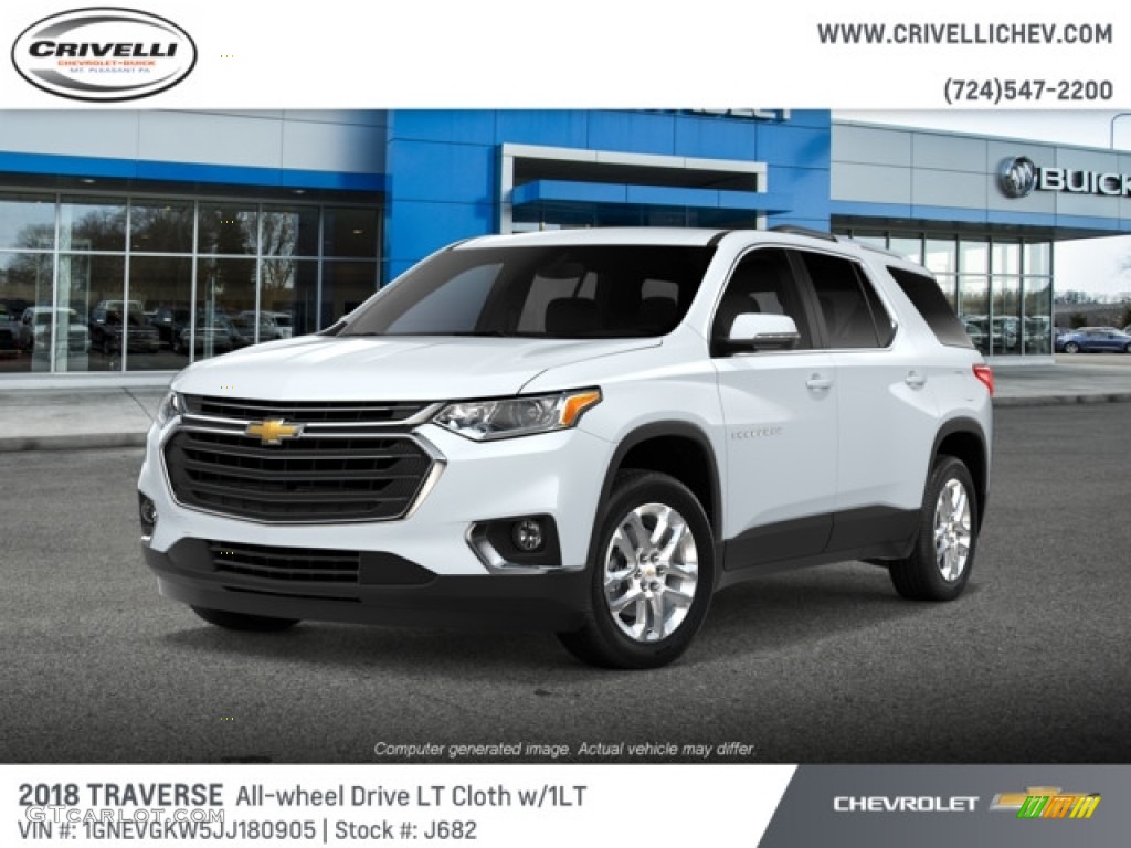 2018 Traverse LT AWD - Summit White / Jet Black photo #1