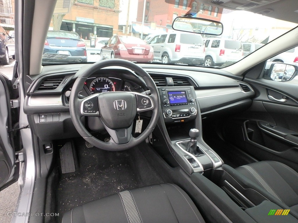 Black Interior 2017 Honda Civic LX Sedan Photo #125344605