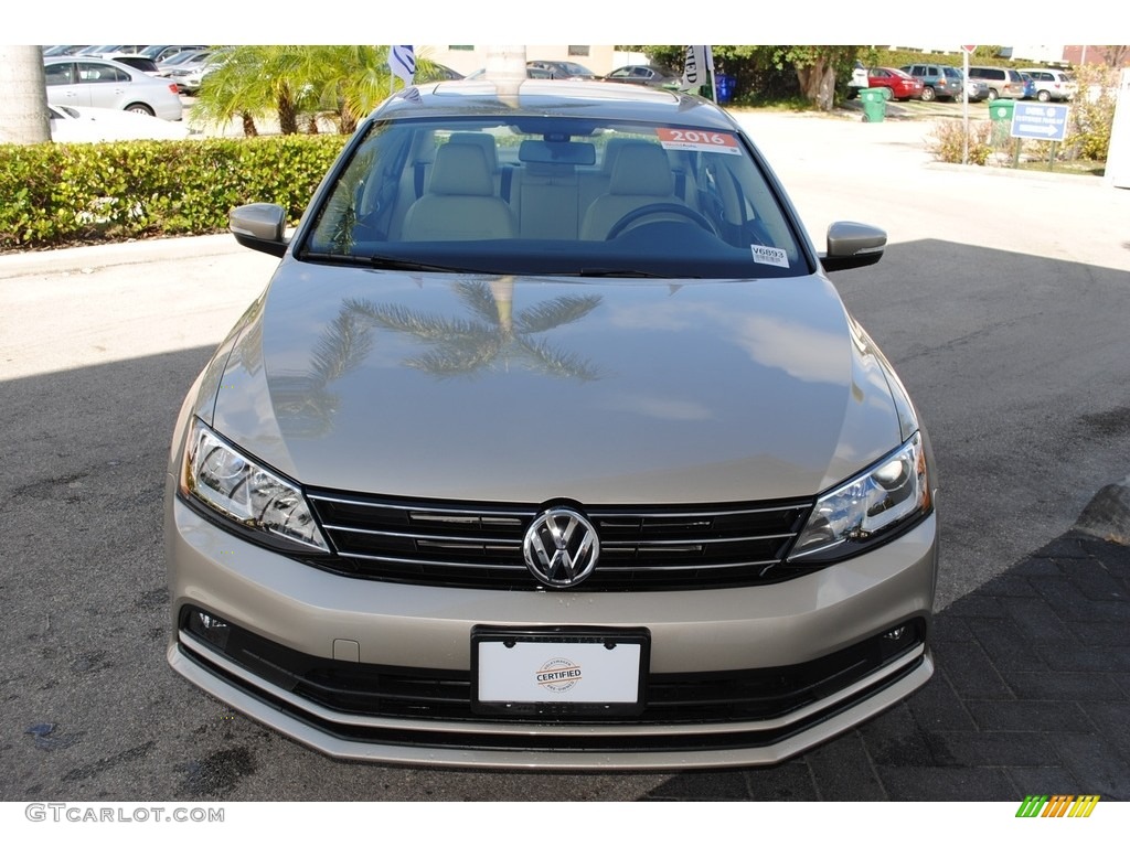 2016 Jetta SEL - Moonrock Silver Metallic / Cornsilk Beige photo #3