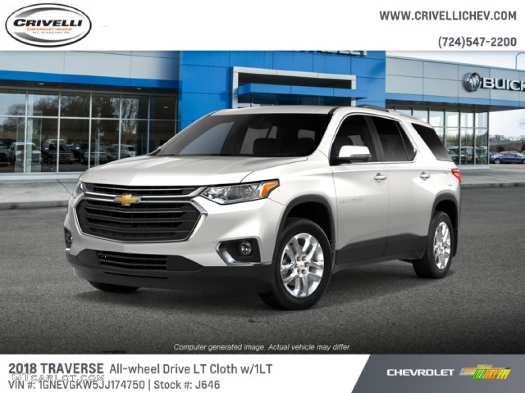 2018 Traverse LT AWD - Iridescent Pearl Tricoat / Jet Black photo #1