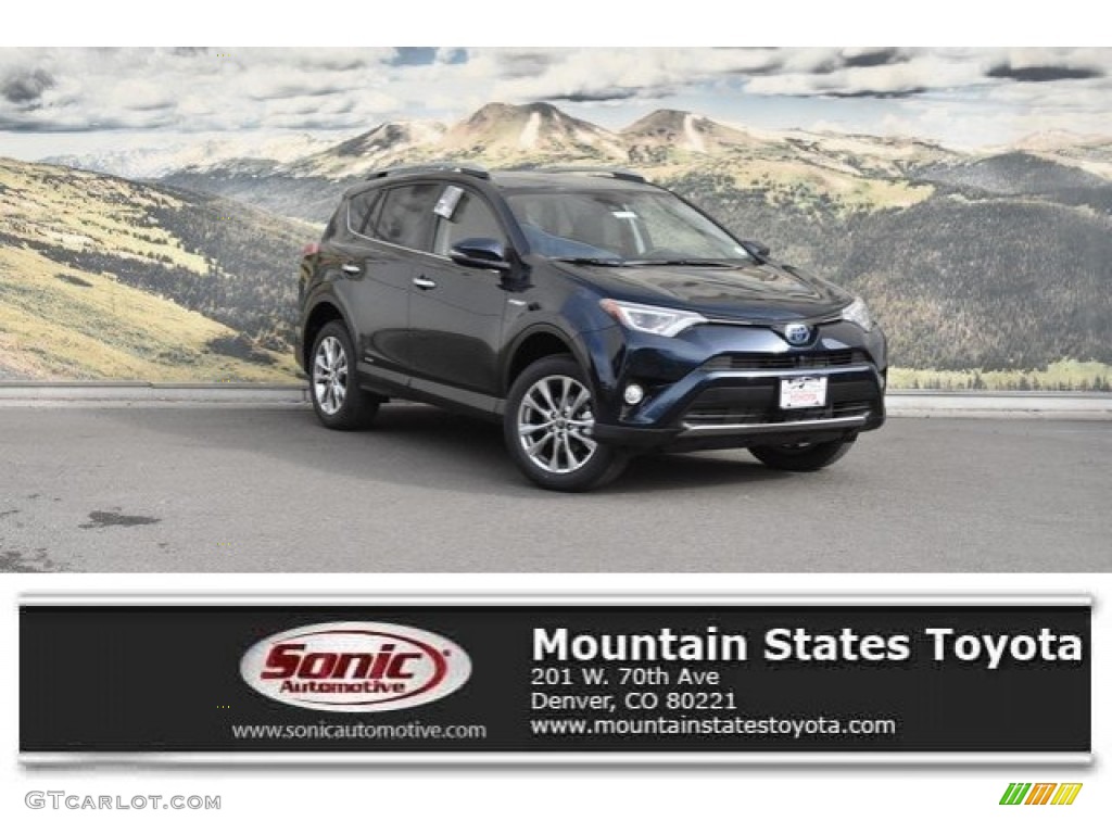 2018 RAV4 Limited AWD Hybrid - Galactic Aqua Mica / Black photo #1